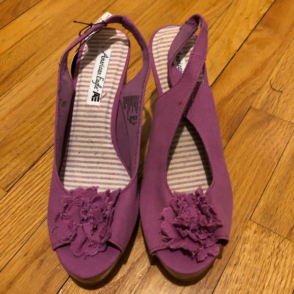 Mauve purple lush espadrilles size nine - Picture 1 of 3